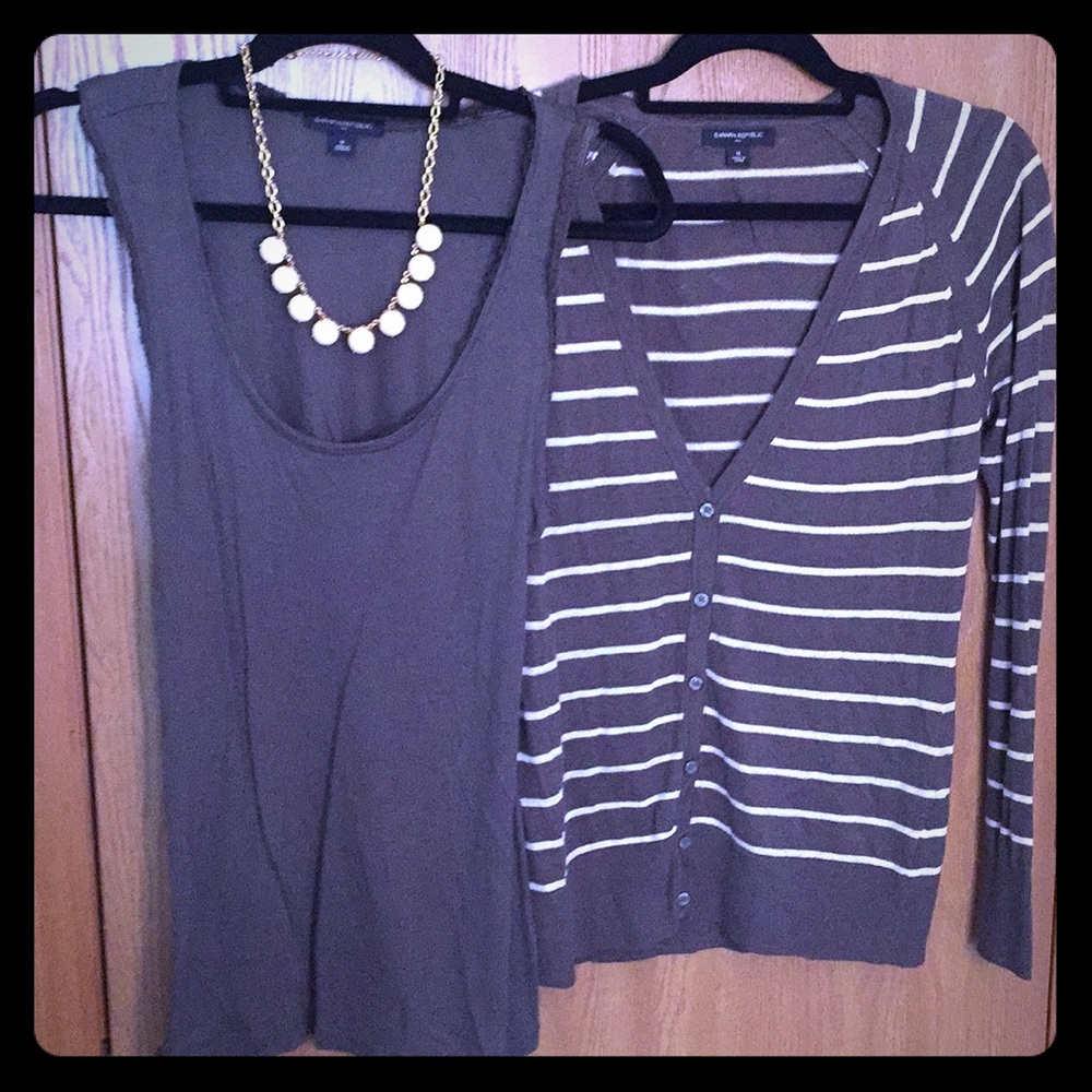 Matching tank and sweater set!